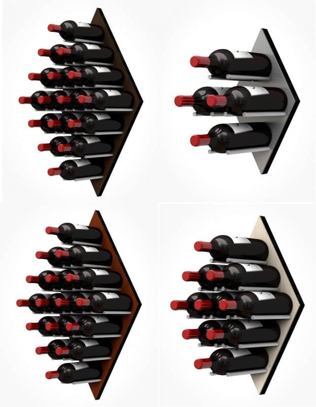 Create a Clean, Minimalist Design with Diamond Shaped Wine Racks