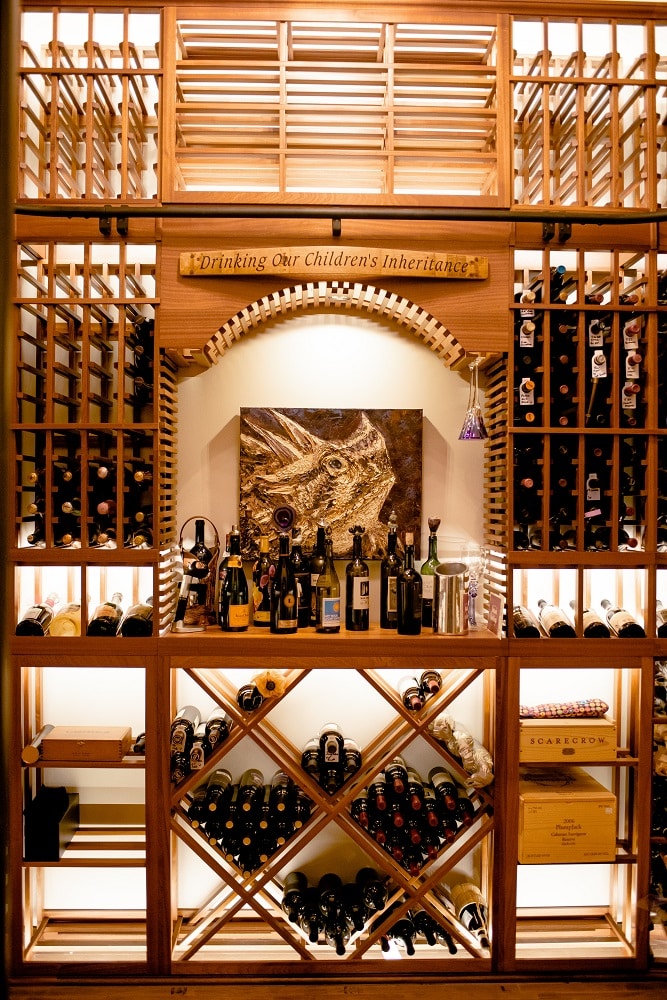 Mahogany wine top racks