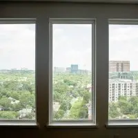 The view from this Dallas high-rise condo.