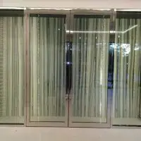 Elegant Custom Stainless Steel Wine Cellar Door 