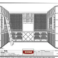 This wine cellar features cable, peg, and wooden racking.