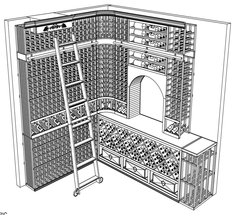 Elegant Residential Wine Cellar Design in Dallas, Texas