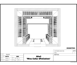 Wine Cellar Builders Atlanta Georgia Plan View Drawing