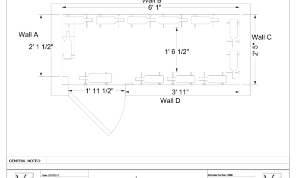 Custom Wine Cellars Closet Conversion Dallas Plan Drawing
