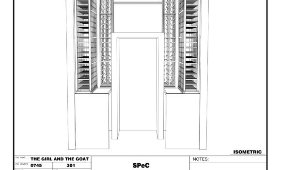 Commercial Wine Cellar Design Girl and the Goat ISOMETRIC Side