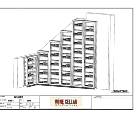 Custom Wine Rooms Chicago Illinois Horizontal Label Forward Shallow Racking Drawing