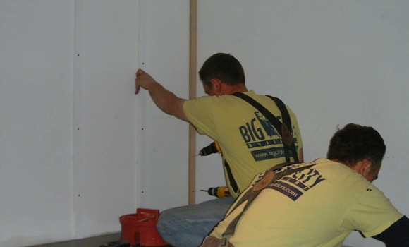 Girl & the Goat Bar During Big City Wine Cellar Builders Wall Prep for Custom Wine Racks