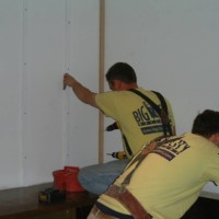 Girl & the Goat Bar During Big City Wine Cellar Builders Wall Prep for Custom Wine Racks