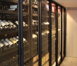 Sliding metal wine racks