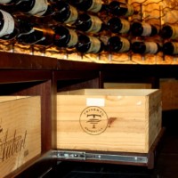 Rolling Case Storage - Wine Cellar Design Coppell Texas Project