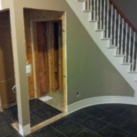 Window wall after demo - Coppel TX Wine Cellar Project - Near Dallas