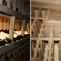 Custom wine rack design Williams Texas wine cellar left wall