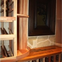 17. Custom Wine Racks and Window in Small Wine Room in Texas