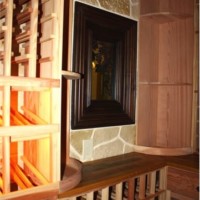 18.Wine Cellar with Window to Kitchen in Colleyville, Texas Project