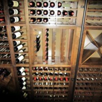 French style racking cubes New Orleans wine cellar