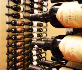 Gorgeous and Practical Wine Racks Wow Customers and Restaurant Staff in a Custom Commercial Wine Cellar- Jasper's Restuarant at Cityline in Richardson Texas