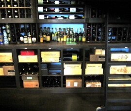 This massive custom made wine cellar had to be built with shelves to store boxes of wine. This allows for more creative storage of wine in this cellar.