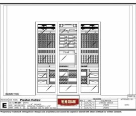 Wine Room with Wood Racks in Preston Hollow, Dallas, TX