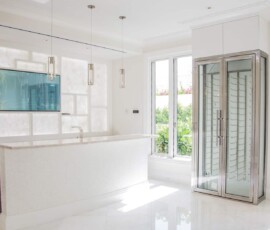 Contemporary Wine Cellar Door Made from Stainless Steel