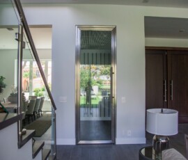 Rectangular Stainless Steel Wine Cellar Door