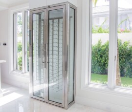 Wine Cellar Door in Stainless Steel
