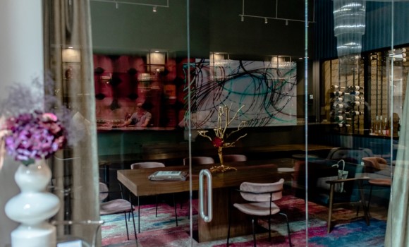 Commercial Custom Wine Room- Restaurant- Wine Lounge- Burgundy Swine