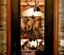 Residential Custom Wine Cellars- North Dallas Wine Room Iron Door- Wine Cellar Specialists