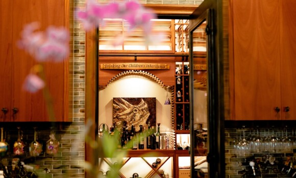 Residential Custom Wine Cellars- North Dallas Wine Room Iron Door- Wine Cellar Specialists