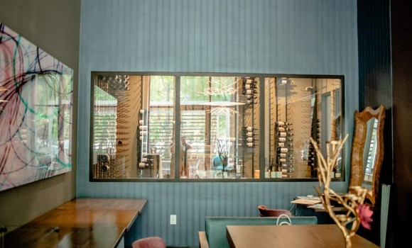 Commercial Custom Wine Room- Restaurant- Wine Lounge- Burgundy Swine