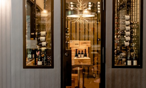 Commercial Custom Wine Room- Restaurant- Wine Lounge- Burgundy Swine