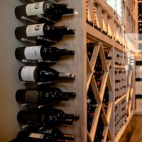 Corner Metal Wine Rack in Forward label style.