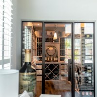 A well-crafted converted room in Dallas to a customized wine cellar area.