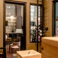 Relaxing view inside the wine room.