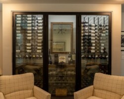 This transitional wine cellar was a project for a couple who recently moved in to their forever home.